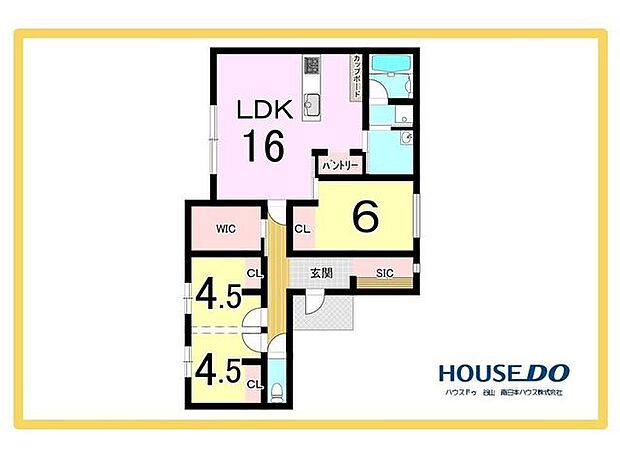 3LDK+WICにシューズクローク、パントリーを備えた充実の居住空間です
