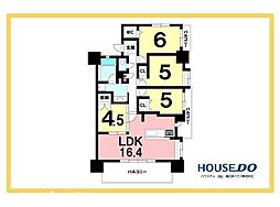 オーヴィジョン紫原2 4LDKの間取図画像