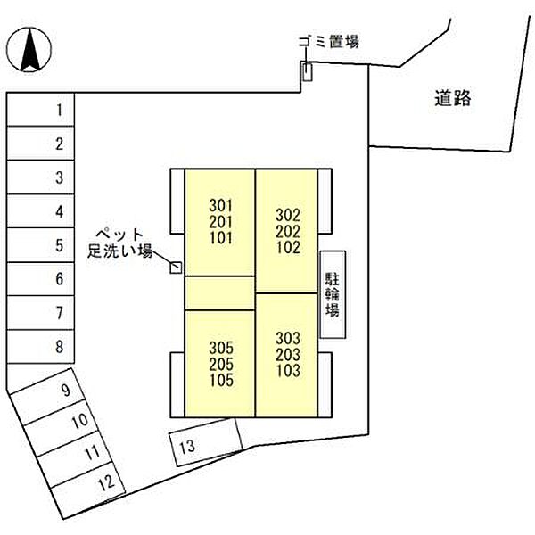 メゾンクレール瀬田北 C03｜滋賀県大津市大萱6丁目(賃貸アパート1LDK・3階・41.86㎡)の写真 その3