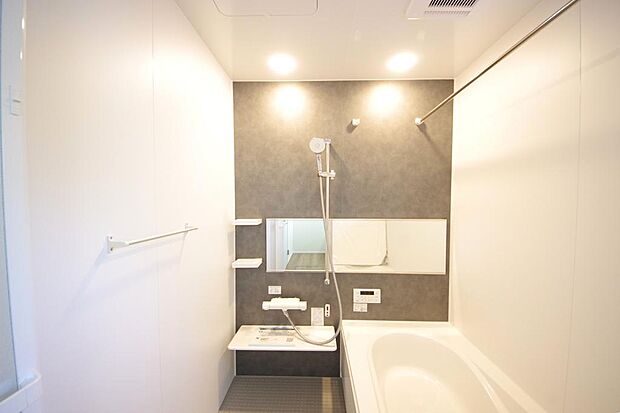 心地よい入浴タイムを追求した大きな浴槽とアクセントパネルで、より高級感が演出されます。