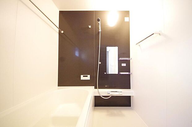 心地よい入浴タイムを追求した大きな浴槽とアクセントパネルで、より高級感が演出されます。