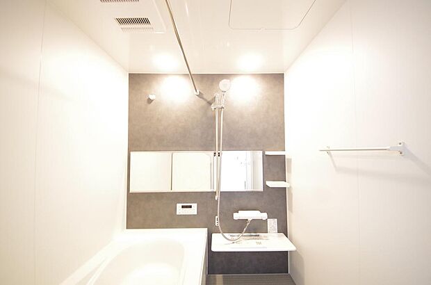 心地よい入浴タイムを追求した大きな浴槽とアクセントパネルで、より高級感が演出されます。