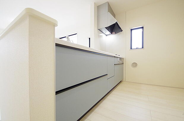 収納豊富で、日々のお料理から後片付けまで快適に、はかどるキッチンです。