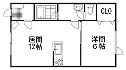 ブリリアント1 1LDKの間取図画像