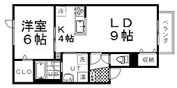 CUBE 1LDKの間取図画像
