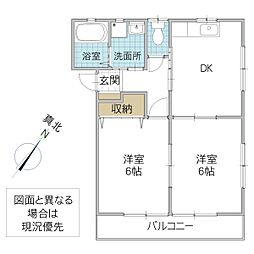 間取図画像 2DK