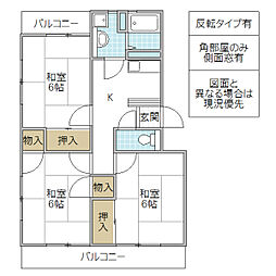 ブルーピア水木 101号室 1階3Kの間取り
