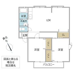 間取図画像 2LDK