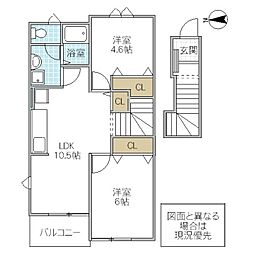 シーサイドルヴァーン 2LDKの間取図画像
