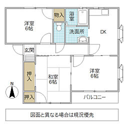 パセオ・アン 3DKの間取図画像