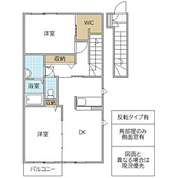 レクエルド 2DKの間取図画像