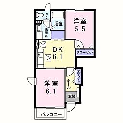 間取図画像 2DK