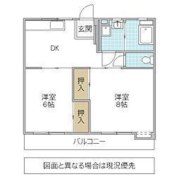 金井ビル 2Kの間取図画像
