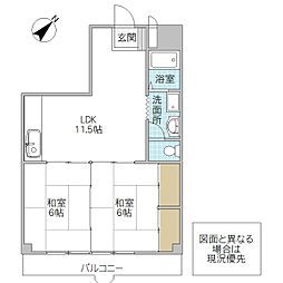 黒澤ビル 2DKの間取図画像