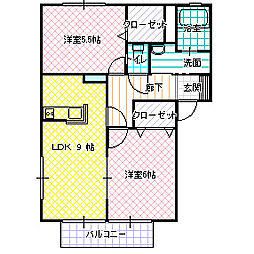 ファミーリェ2 2LDKの間取図画像