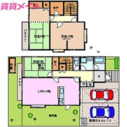天カ須賀Ｋ貸家 1階3SLDKの間取り