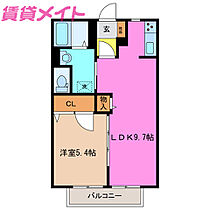 ハイネス21Ｄ  ｜ 三重県四日市市松寺2丁目（賃貸アパート1LDK・1階・40.30㎡） その2