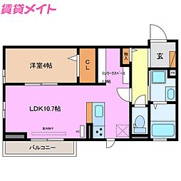 フォルトゥーナ　ヒロ 3階1SLDKの間取り