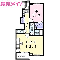 スターポップ　Ｍ　II 1階1LDKの間取り