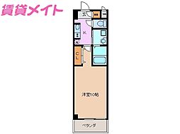 Ｇｒａｃｅｆｕｌ 2階1Kの間取り