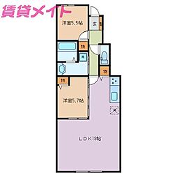 間取図画像 2LDK