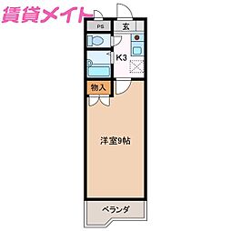 ロジュマン生桑 1Kの間取図画像