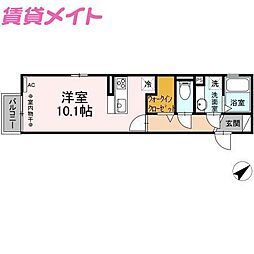 リッツハウス ワンルームの間取図画像