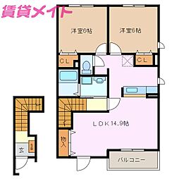 ティアモ C 2階/-
