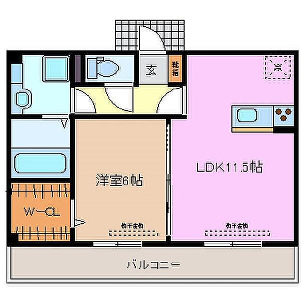 三重県桑名市大字大福(賃貸アパート1LDK・3階・45.04㎡)の写真 その2