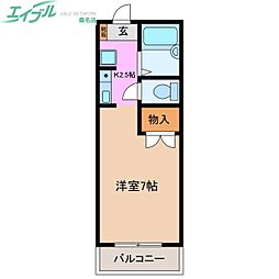 KAYO 1Kの間取図画像