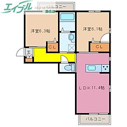 ベレオ江場 1階
