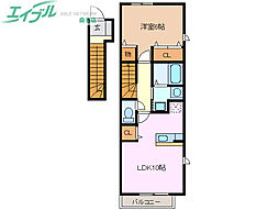 アーバンエスト 1LDKの間取図画像