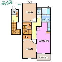 グランメゾン1 2LDKの間取図画像