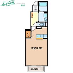 ベルファミーユ2 ワンルームの間取図画像