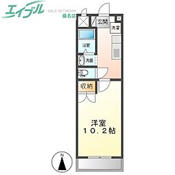 サンフォレスト・TOMO 1Kの間取図画像