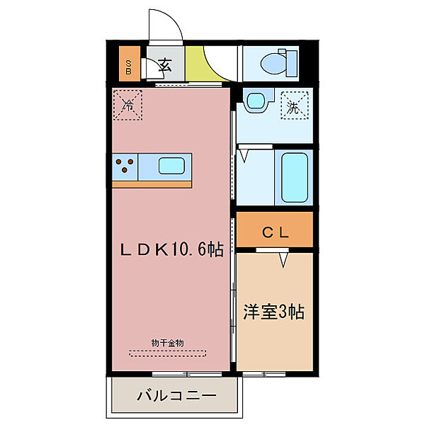 D-room伝馬町 202｜三重県桑名市伝馬町(賃貸アパート1LDK・2階・33.61㎡)の写真 その2