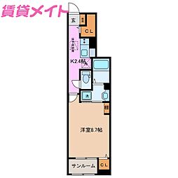 フォレストガーデン　Ｂ 1階1Kの間取り