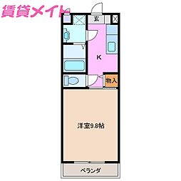 間取図画像 1K