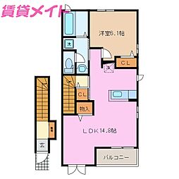 シオン1 1LDKの間取図画像