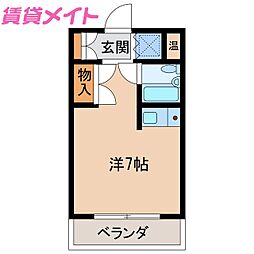 コーポ参宮 ワンルームの間取図画像