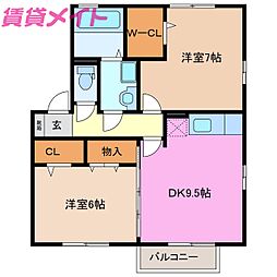エムズハウス 2階/-