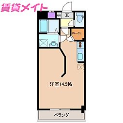 大安ヒルズ ワンルームの間取図画像