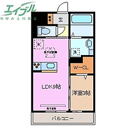 Ａｕｔｕｎｎｏ 1階1LDKの間取り