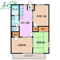 メゾンソレイユＡ 2階