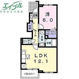 スターポップ　Ｍ　II 1階1LDKの間取り
