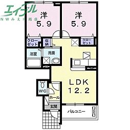 ティアモ　Ｃ 1階/-