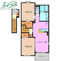 ビアン　Ａ 2階