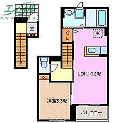 ユングランス1 1LDKの間取図画像