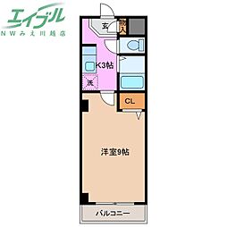 プリマベーラ 1Kの間取図画像
