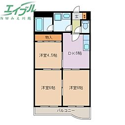 ルラージュ 3DKの間取図画像